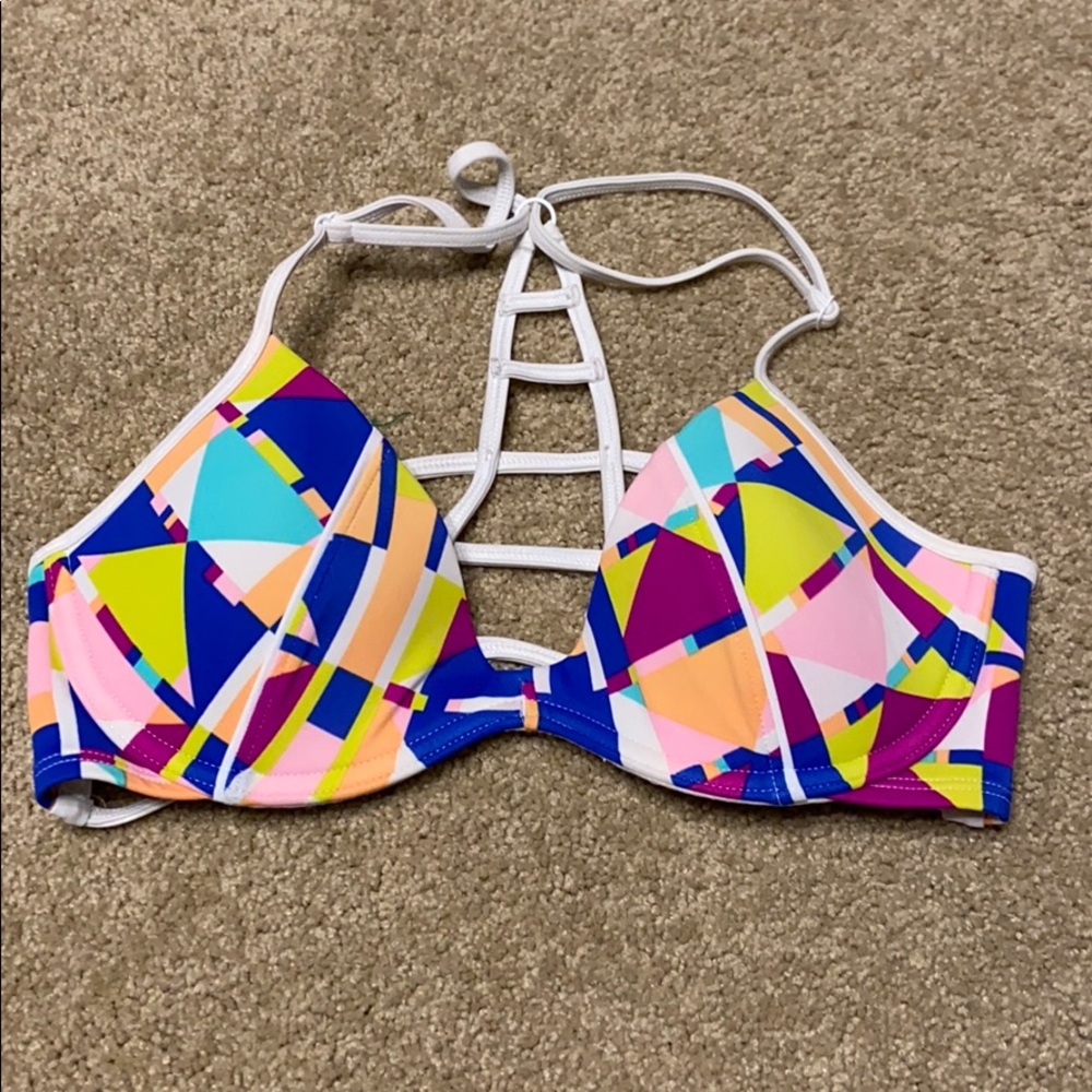 PINK Multi-Color Wired Bikini Top